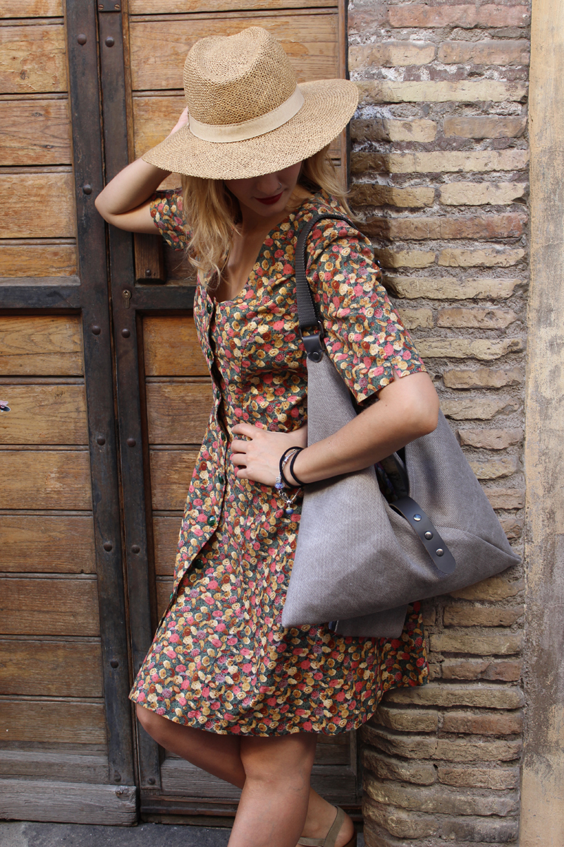 Handmade women's bag with shoulder strap Elena Kihlman Designer